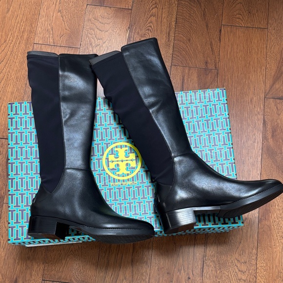Authentic Tory Burch Black Knee-High Boots - Picture 1 of 7
